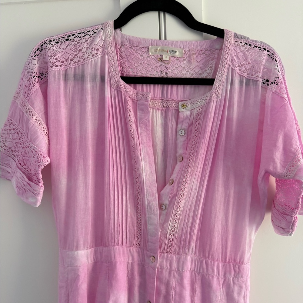 Loveshackfancy Edie dress pink tiedye Small - Picture 2 of 4